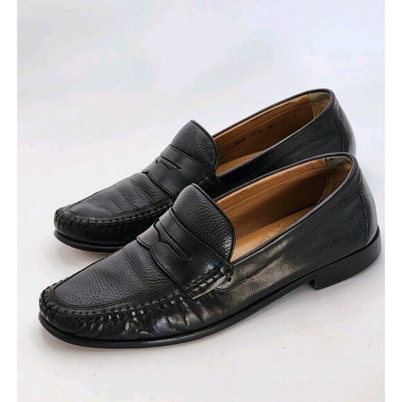 Florsheim Men's Black Leather Penny Loafers Shoe Size 11 1/2 D Swivel 12120 - Picture 1 of 15